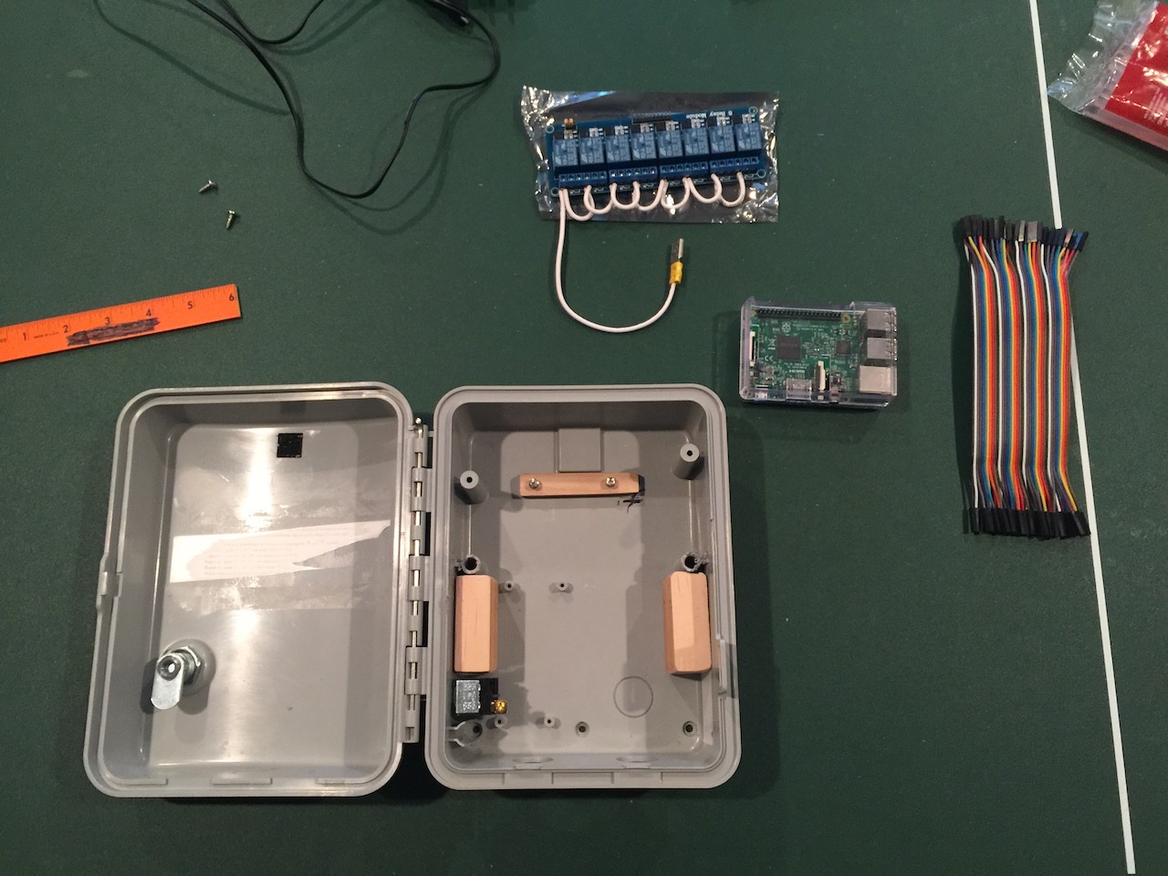 Installed mounting blocks